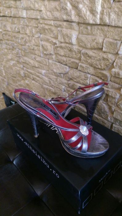 Sandale elegante din piele Mihai Albu 38/ Sandale la comanda