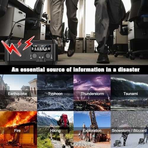 Ново Преносимо аварийно радио AM/FM 10000mAh батерия LED лампа SOS