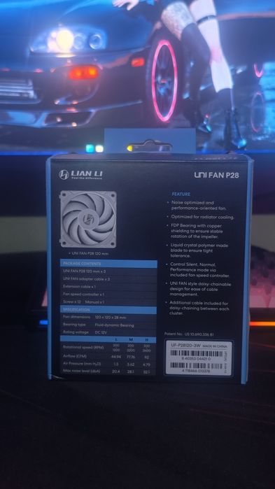 Продам Премиальные Кулера для Пк  LIAN Li Uni Fan P28 White