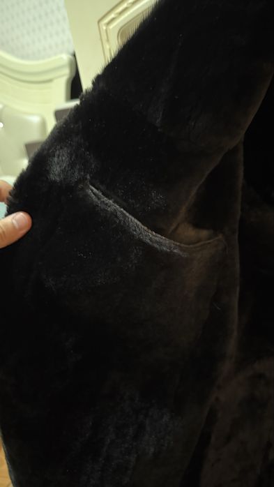 Кожаная куртка с норкой