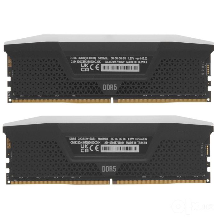 - Оперативная память Corsair DDR5 32GB (2x16GB) 5600MHz RGB