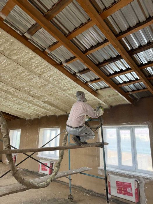 Пена Утепление крыши, мансарды, чердака, подвалов, домов, penka sepish