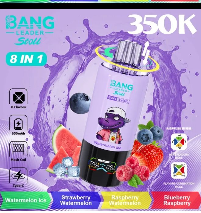 NOU! Bang Leader Stoll 350.000 Puffs 8 in 1 Reîncărcabil