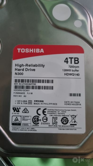 4тб  Toshiba HDD
