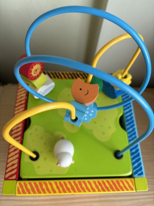 Дървен куб Eichhorn - Игрален център, с активности, образователна игра