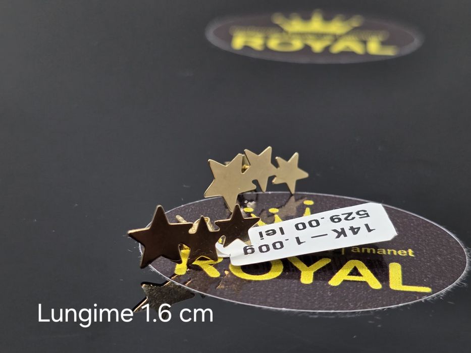Bijuteria Royal: Cercei aur 14k/1.0gr