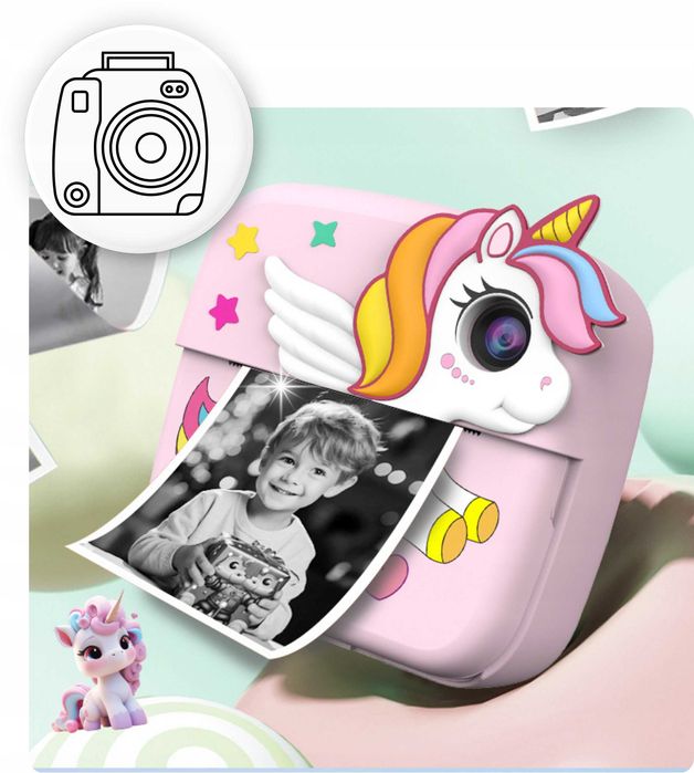 Aparat foto copii VALA A28 Unicorn 50Mpx 1080P Dual Camera Roz