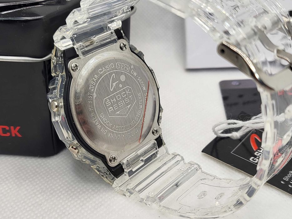 Ceas Casio g shock Classic dw b5600 THE Origin TRANSPARENT GLOSSY, Nou, Garantie 2 ani