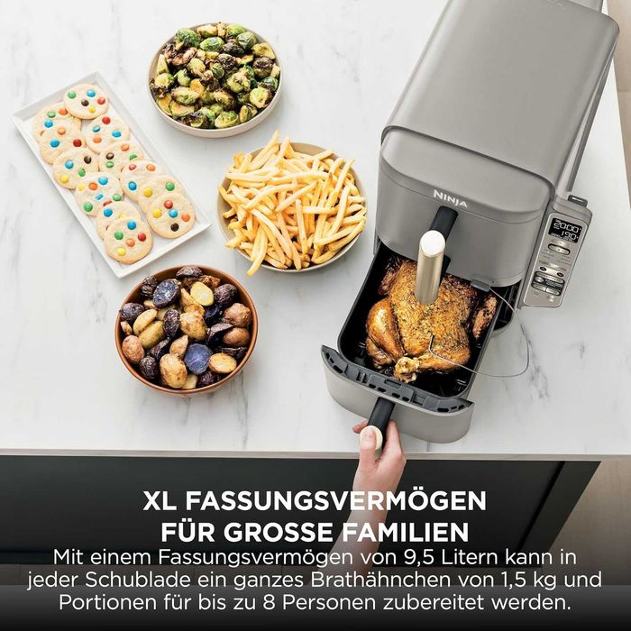 Нов Фритюрник с Горещ Въздух Air Fryer Ninja - Double Stack SL451EU XL Smart Cook, 9.5 л, 2 Години Гаранция
