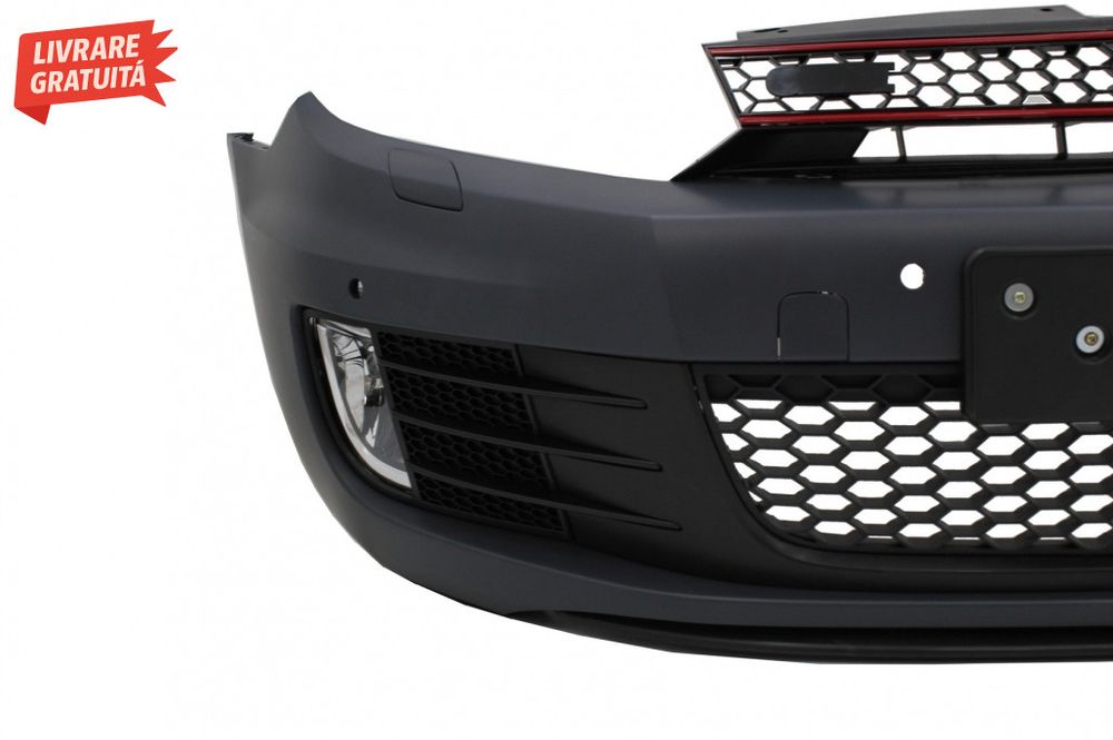 Bara Fata cu Prelungire Lip Negru Lucios VW Golf VI 6 (2008-2013) GTI