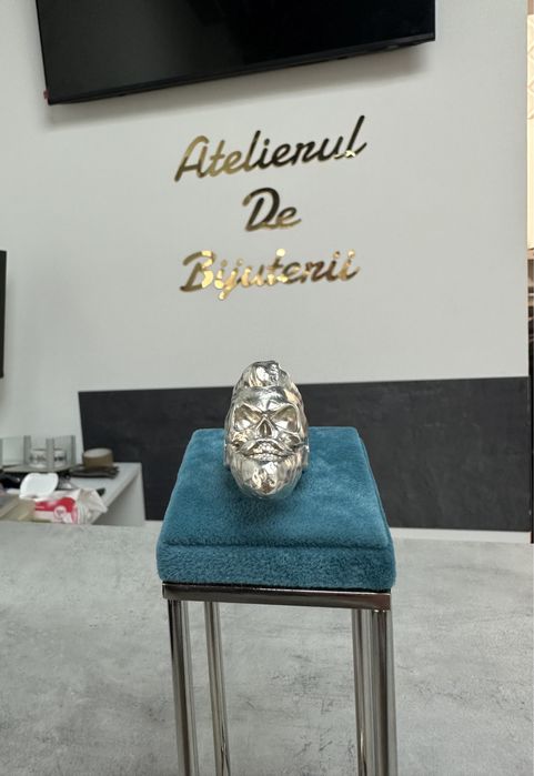 Inel Argint 925 Model Craniu Custom