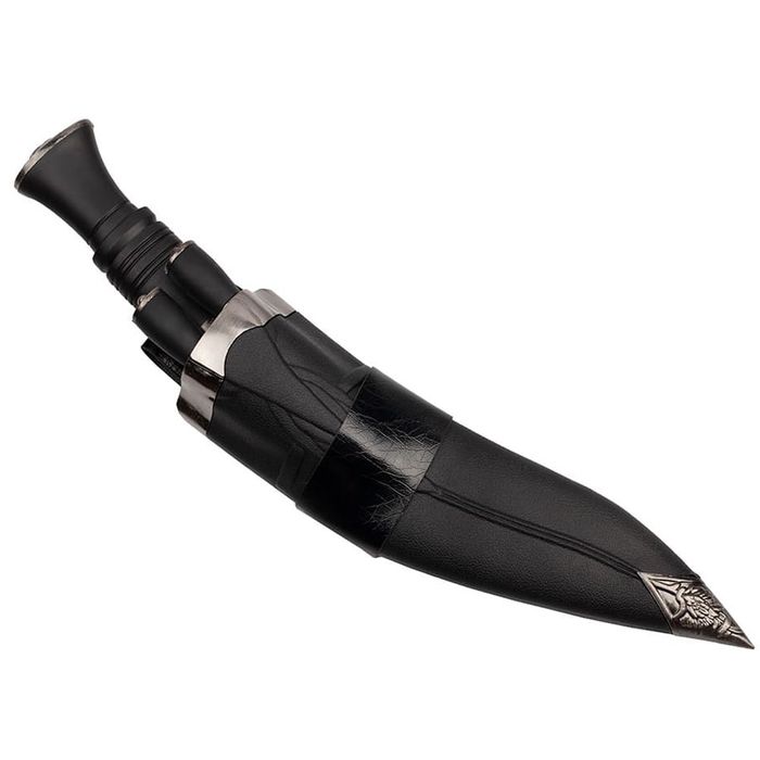 Cutit vanatoare Lion Tamer, 30 cm, otel, 2 cutite, toc piele ecologica