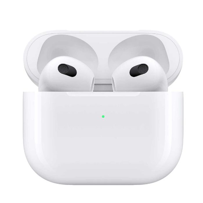 Casti AirPods 3, Apple, Autonomie 6 ore, Rezistente la apa, Alb/Negru