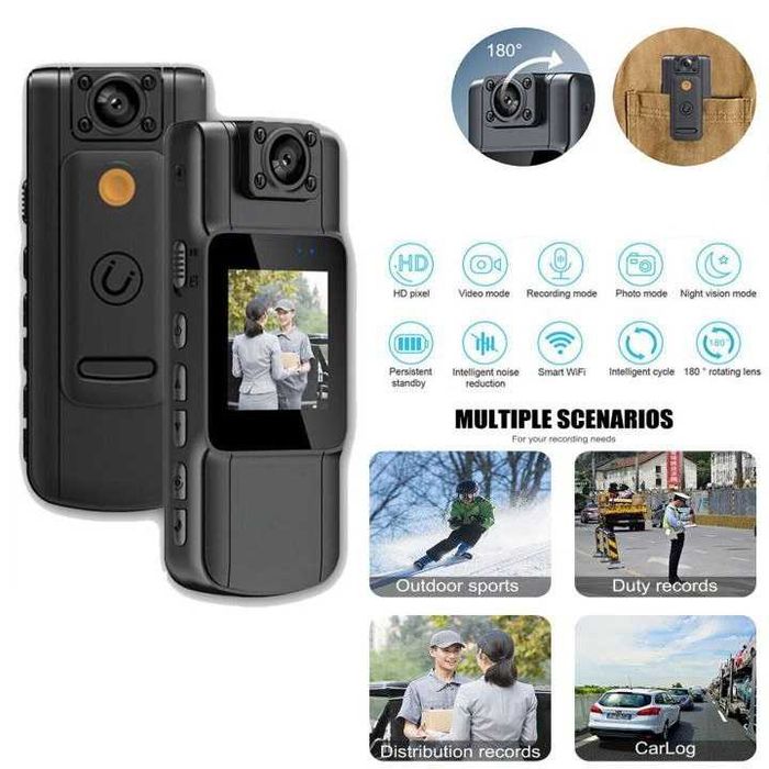 WiFi Мини боди камера Full HD mini bodi kamera body +Диктофон Diktafon