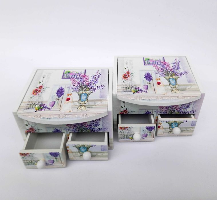 НОВА Дървена КУТИЯ ЗА БИЖУТА. Подаръчна Кутийка за Бижута Органайзер