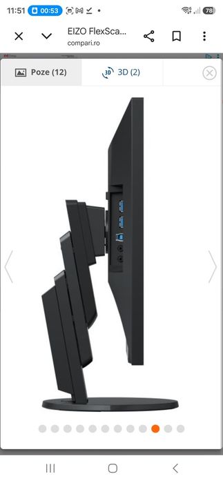 Monitor EIZO FlexScan EV2456-BK 24.1" IPS – SIGILAT, NOU