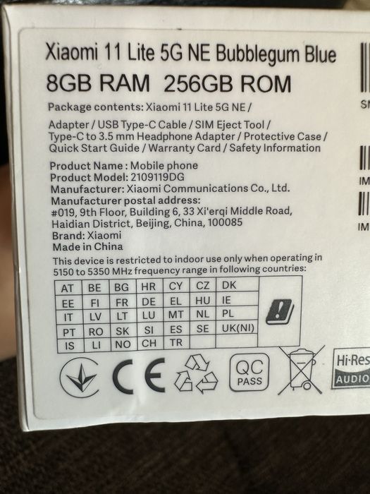 Xiaomi 11 Lite 5G 256 Gb