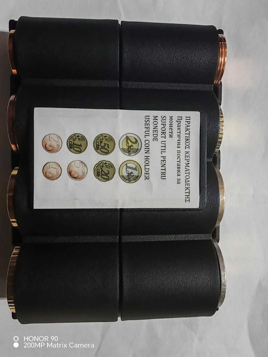 Монетник ДЖОБЕН - за евро монети - двустранен