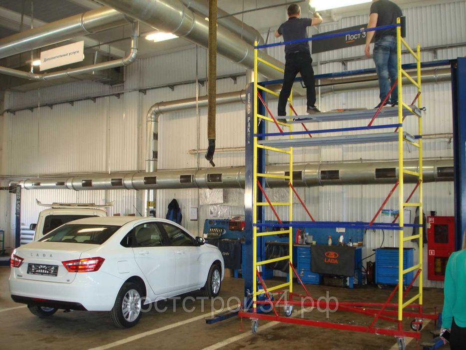 Строительные леса на колесах вышка тура аренда прокат леса с роликами