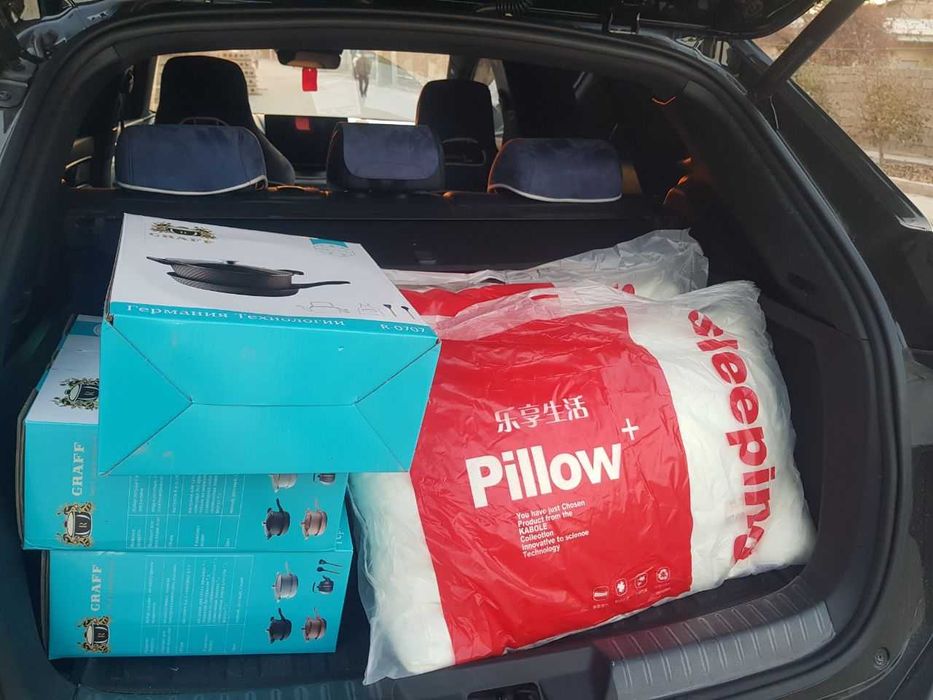 Посуда и подушки