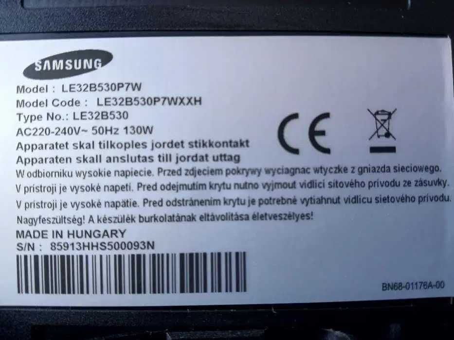 Televizor/Monitor /TV Samsung LE32B530P7W made in Hungary