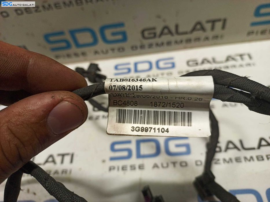 Cablaj Instalatie Electrica Pentru Senzori Parcare Spate Volkswagen Passat B8 Break 2015 - 2020 Cod 3G9981104 [L0762]