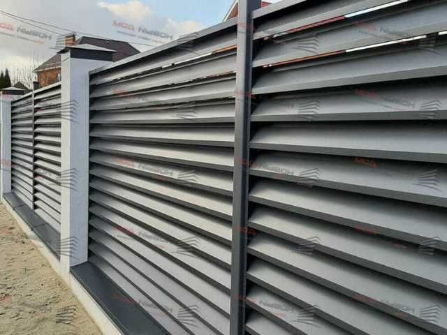 Забор жалюзи из металла