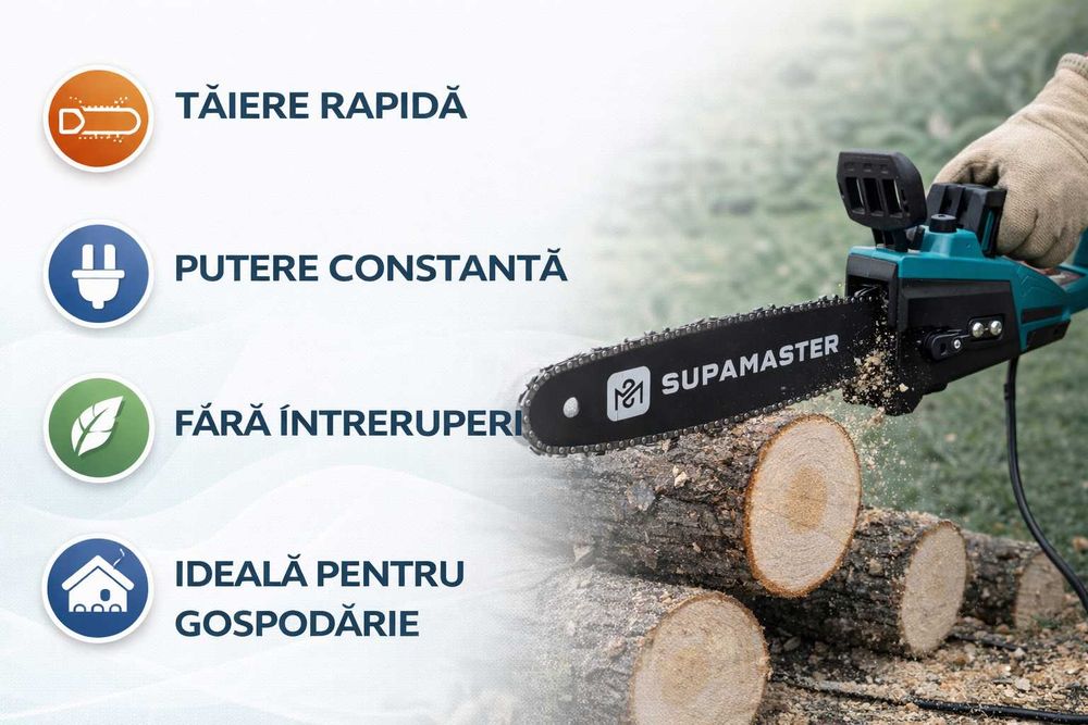 Drujba electrica Supamaster 3900W lama lunga pentru lemn