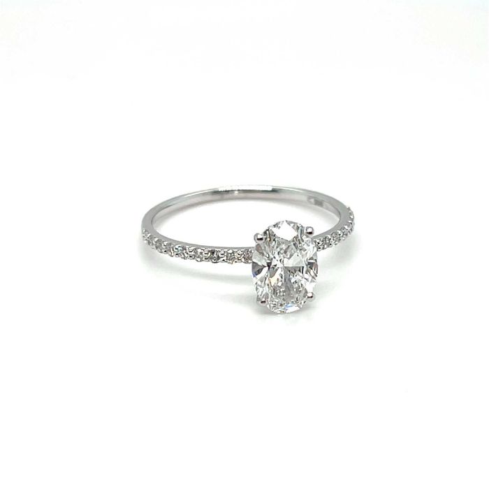 Inel logodna aur alb 14 kt. cu diamant 1.19ct. tw. (lab-grown)