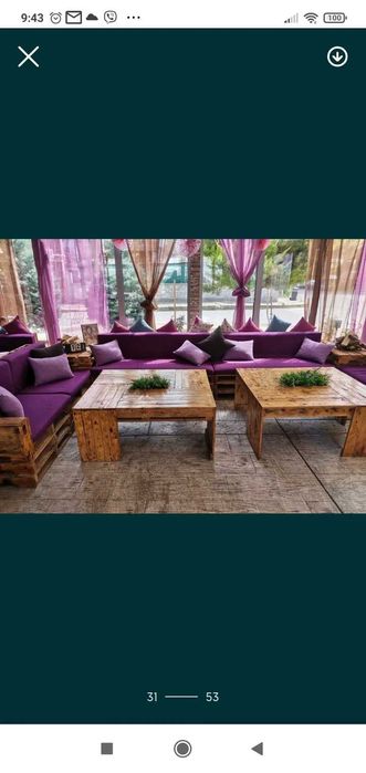 Евтини! Възглавници за градински мебели люлки палети пейки дивани и др