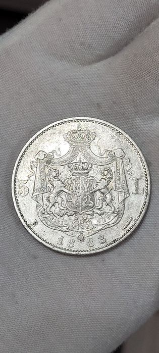 Monede 5 lei 1880/1881/1882/1883/1906 argint Carol l bani vechi