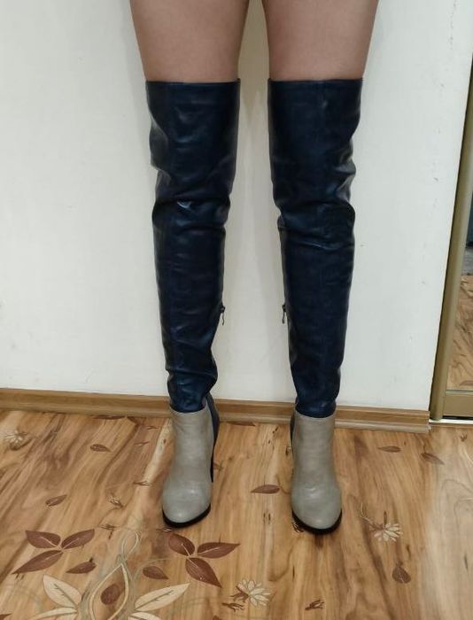 Осенние сапоги-ботфорты