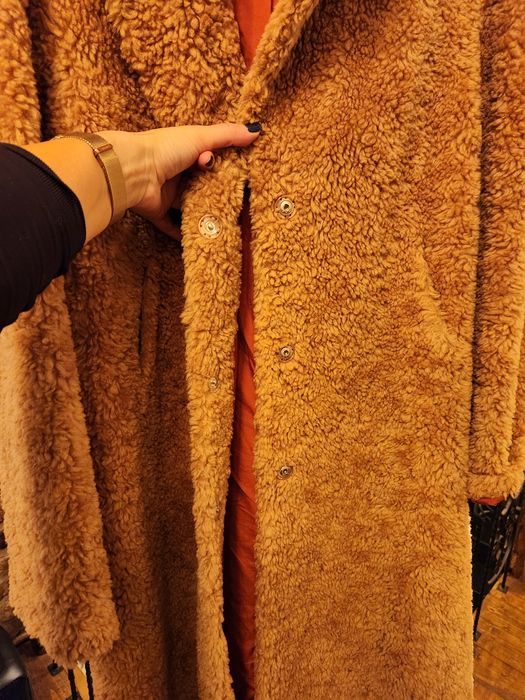 Палто от естествена вълна Лама