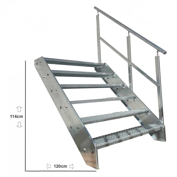 Метално стълбище 6 стъпала | Външни стълби | Поцинковано