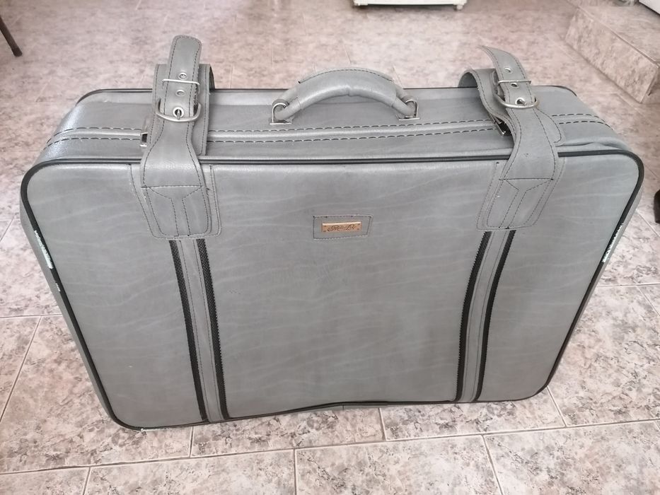 Куфар от естествена кожа Marco Polo сив