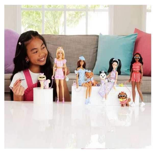 Кукла Барби с кученце и аксесоари, Розов