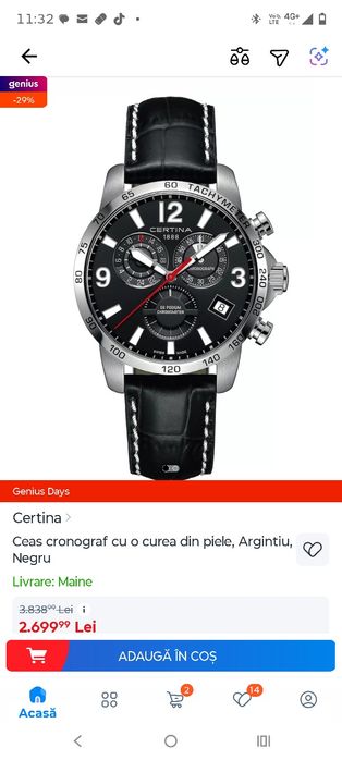 Ceas Certina GMT