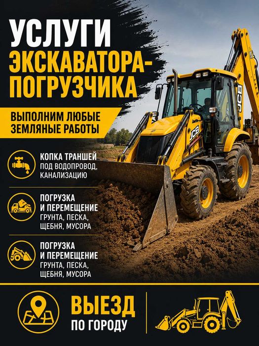 Услуги погрузчик-эксковатор