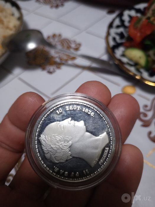 Медный монет 10 zlot чистая копия оригинала