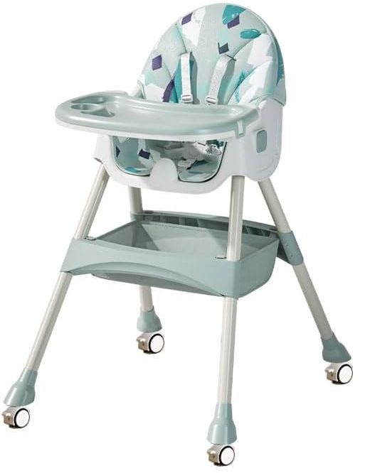 Scaun de Masa Pliabil KinderVIBE®, 6 Luni +, Verde Mandala