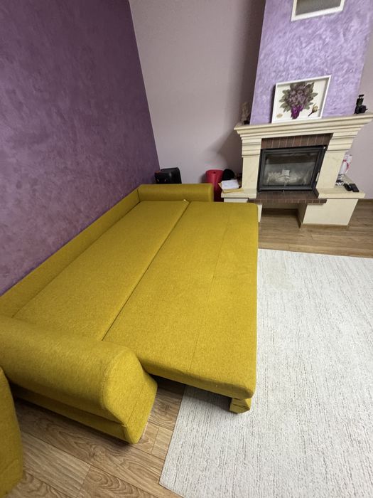 Set canapea extensibila cu 2 fotolii, comoda TV