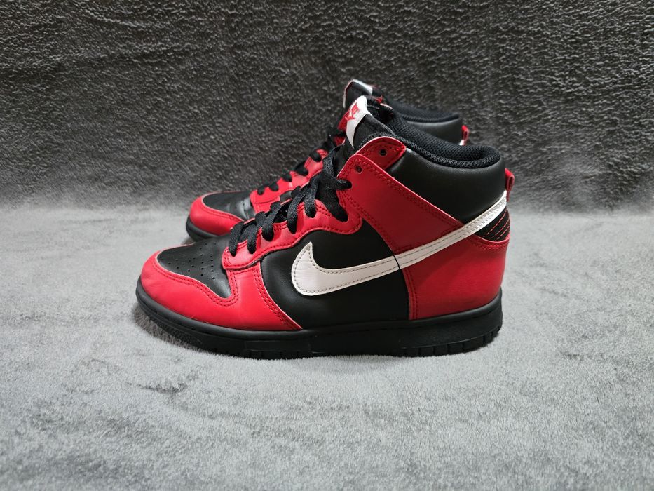 Nike Dunk High Black University Red