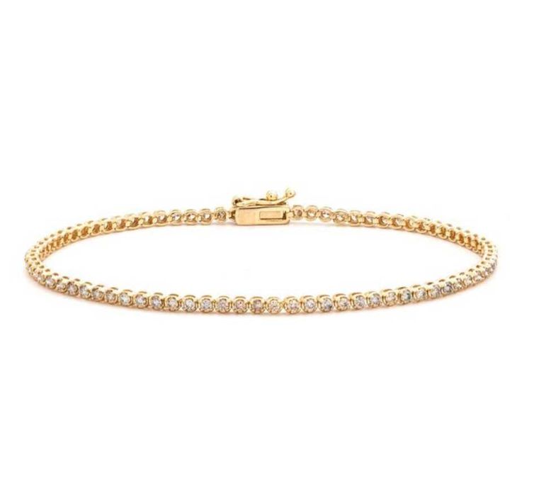 Brățară tenis, aur14k cu diamante 1ct