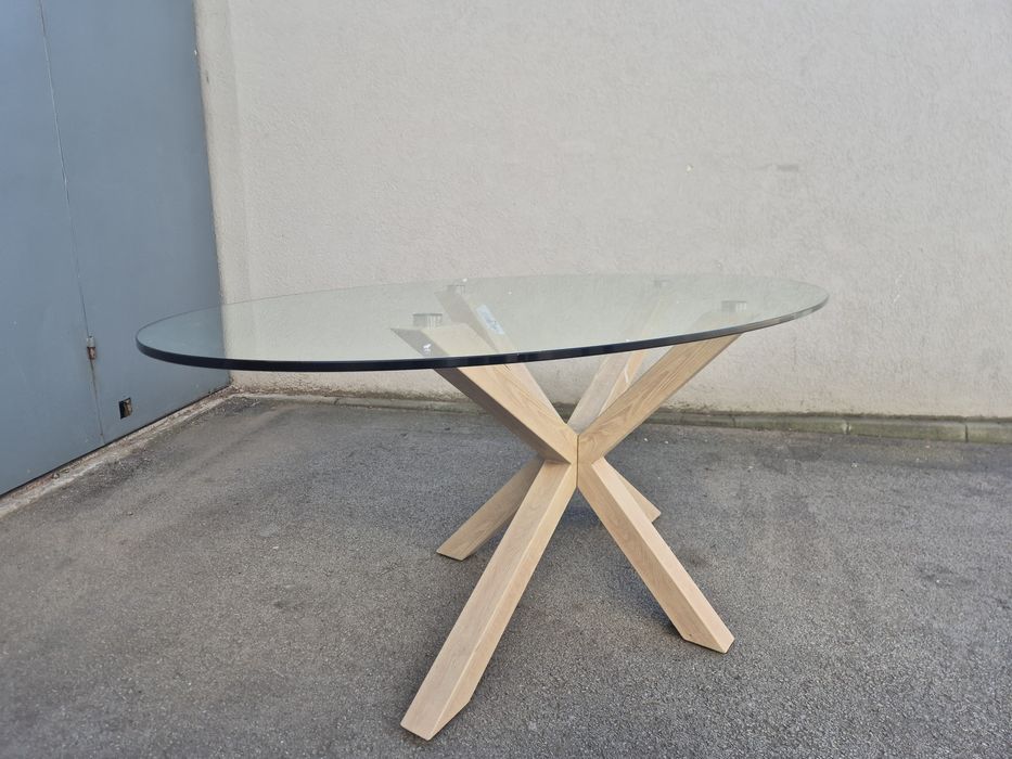 Маса елипса стъклена Kave HoMe