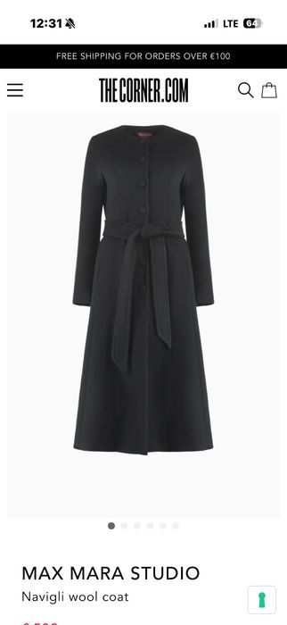 Пальто max mara Navigli wool coat