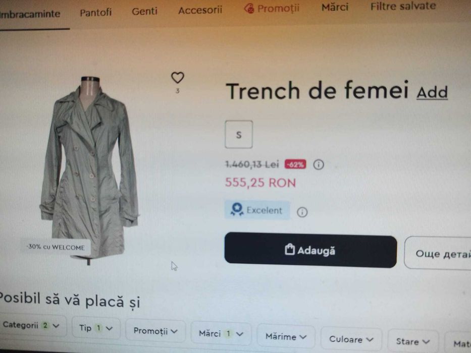Trench-pardesiu-haina elegant
