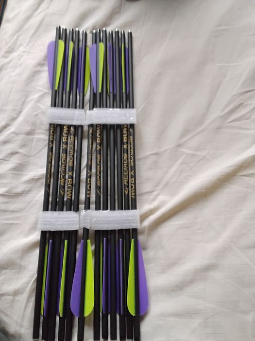 Săgeți pentru arbaletă de 16,18,20,22inch,cu/fara varfuri cu 3lame,noi