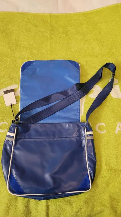 Vand geanta Cotton & Silk de culoare albastra