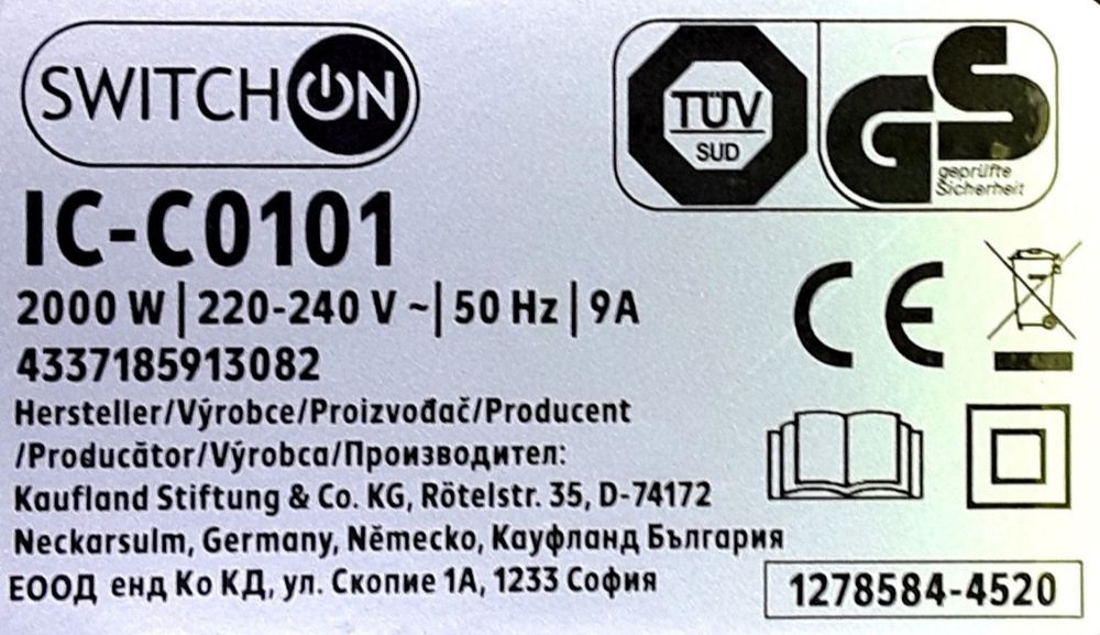 Plita electrica cu inducție SWITCHON Germania 2000 W NOUĂ - 195 Lei