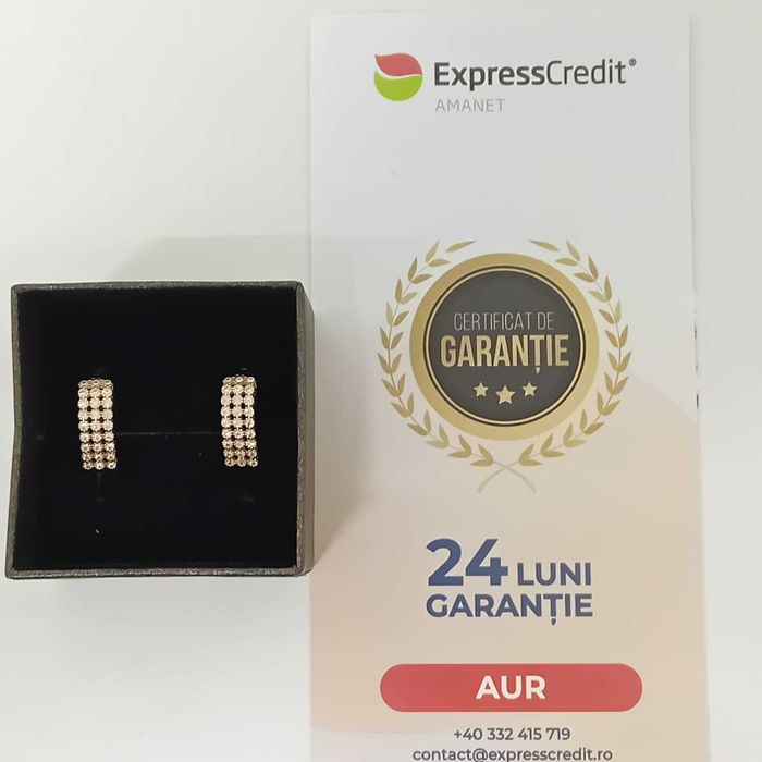 Cercei aur 14k 3.12g (Ag49 Esplanada b.6979) Garantie 2 ani